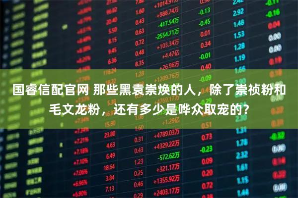 国睿信配官网 那些黑袁崇焕的人，除了崇祯粉和毛文龙粉，还有多少是哗众取宠的？